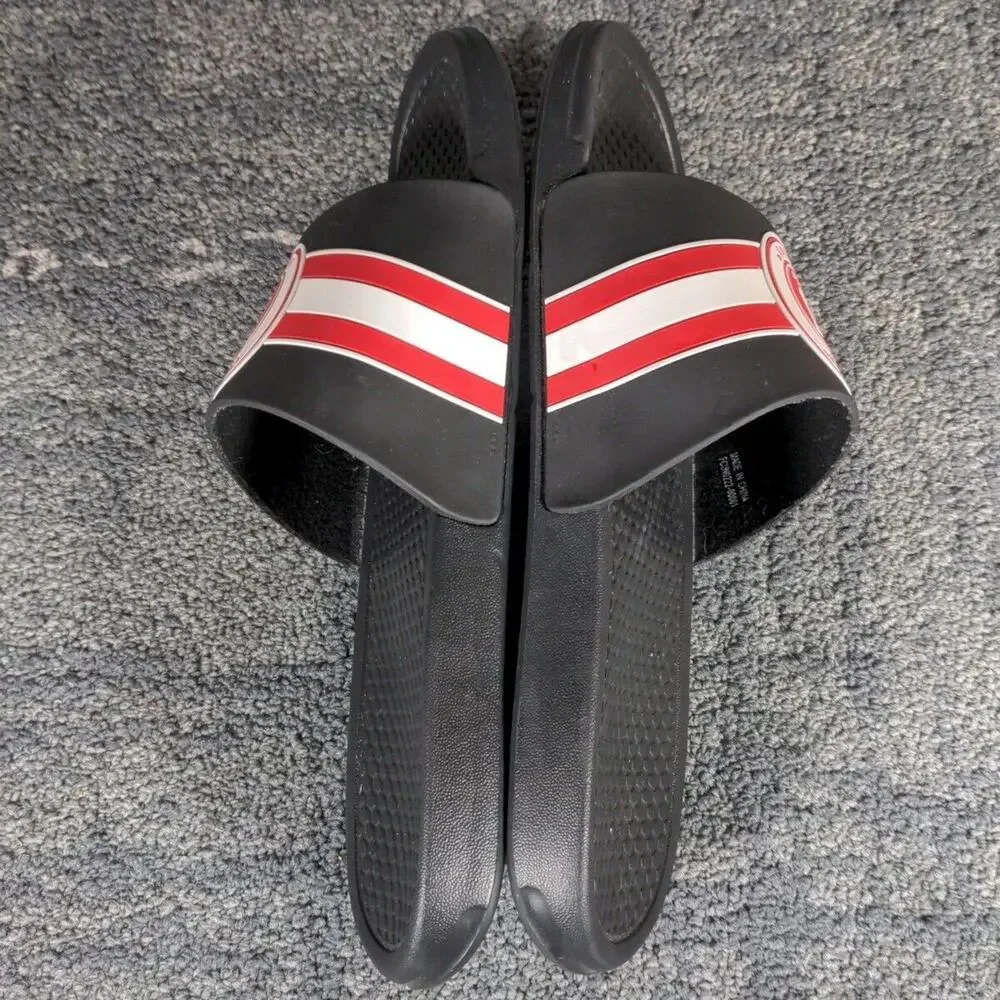 IU Indiana Hoosiers Legacy Sport‎ Men Slides Black Casual Summer Vacation 11-12